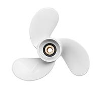 Vuzmode 6L5-45943-00-EL Elica fuoribordo Marina in Lega di Alluminio 7 1/4 X 6, for, 2,5-3HP Bianco 9 Denti scanalati 3 Pale R Rotazione Elica per Barche