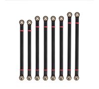 Vuzmode 8 pz/Lotto Collegamento in Alluminio Filettato Internamente con M3 Rod End Set 313mm Interasse 1/10 RC Crawler, for Axial, for SCX10 RGT 86100 Collegamento Sospensione Auto RC(Schwarz)