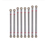 Vuzmode 8 pz/Lotto Collegamento in Alluminio Filettato Internamente con M3 Rod End Set 313mm Interasse 1/10 RC Crawler, for Axial, for SCX10 RGT 86100 Collegamento Sospensione Auto RC(Titanium)
