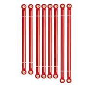 Vuzmode 8 pz/Lotto Lega di Alluminio Asta di Collegamento Kit smontato 313mm Passo 3 Colori 1/10, for assiale, for SCX10 RC Crawler Parti di Automobili Collegamento Sospensione Auto RC(Rot)