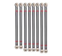 Vuzmode 8 pz/Lotto Lega di Alluminio Asta di Collegamento Kit smontato 313mm Passo 3 Colori 1/10, for assiale, for SCX10 RC Crawler Parti di Automobili Collegamento Sospensione Auto RC(Titanium)
