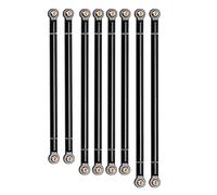 Vuzmode 8 pz/Lotto Lega di Alluminio Asta di Collegamento Kit smontato 313mm Passo 3 Colori 1/10, for assiale, for SCX10 RC Crawler Parti di Automobili Collegamento Sospensione Auto RC(Schwarz)