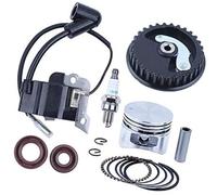 Vuzmode Anelli pistone da 35 mm, Bobina di accensione, puleggia Albero a camme, paraolio, for Motore GX25 25 CC a 4 Tempi, for Mini, decespugliatore Anello del pistone