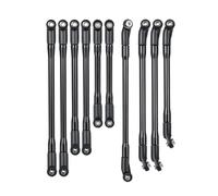 Vuzmode Asta di Collegamento dello sterzo in Lega 10 Pezzi 313mm dell'interasse Tirante for Tutte Le Auto 1/10, for assiale, for SCX10II 90046 90047 RC Crawler Car Braccio di Sospensione RC(A)