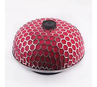 Vuzmode Auto Car Universal Round Flow Cleaner Filtro dell'aria Tipo a nido d'ape di aspirazione Testa a fungo Filtro aria per auto(Red 65mm)