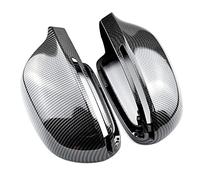 Vuzmode Auto Rearview Mirror cap, for, A4 A5 B8 A3 8P A6 C6 Q3 ABS Carbon Fiber Car Side Door Mirrors Cover Copertura per specchietto retrovisore Auto(Carbon Look Black)
