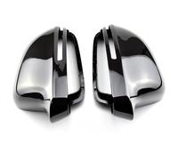 Vuzmode Auto Rearview Mirror cap, for, A4 A5 B8 A3 8P A6 C6 Q3 ABS Carbon Fiber Car Side Door Mirrors Cover Copertura per specchietto retrovisore Auto(Bright Black)