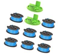 Vuzmode Bobina for decespugliatore, for Greenworks, 1,65 mm di diametro, 4,9 m di lunghezza Bobina for decespugliatore, for Greenworks, 24 V G24LT, G24LTK2, G24LT30M, G24LT30MK2 (8 bobine + 2 copertur