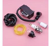Vuzmode Candela bobina di accensione, for Homelite, UT-10514 UT-10518 UT-10517 UT-10520 UT-10516 Tubo flessibile della linea del filtro del carburante Motosega Sostituisci la parte Tubo flessibile per