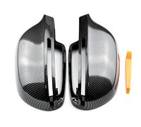 Vuzmode Car Door Side Mirrors Caps Rearview Mirror Cover Replacement, for, A4 A5 B8 A3 8P A6 C6 Q3 Copertura per specchietto retrovisore Auto(Carbon Look Black)