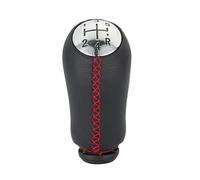 Vuzmode Copri pomello cambio a 5 marce, for Renault, Megane II Clio III Scenic II Kangoo 2009 Maniglia leva cambio auto Testa del bastone Copertura della cuffia del cambio(BLACK Red Line)