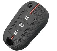 Vuzmode Cover a conchiglia for anello portachiavi con telecomando in silicone a 3 pulsanti, for Peugeot, 208 301 308 508 5008 3008, for Citroen, supporto custodia 2010-2023 Custodia per chiave auto