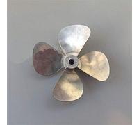 Vuzmode Elica a quattro pale Diametro 60MM Apertura 4MM In lega di zinco, for la simulazione Accessori for modelli di navi con telecomando marino Elica per barca in metallo(1pcs x CW)