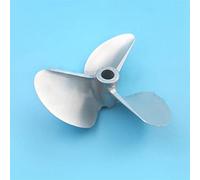 Vuzmode Elica circolare a 3 pale da 1,9 mm Elica circolare in lega di alluminio CNC 72 mm 74 mm Passo della paletta in metallo Elica per barca in metallo(Diameter 72mm)