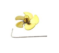 Vuzmode Elica in rame a 5 pale diam. Elica in metallo M3 da 24 mm, for barca da pesca rimorchiatore portaerei da guerra navale in scala di barche RC Elica per barca in metallo(1PC Right Hand)