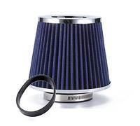 Vuzmode Filtro aria auto 2,5/2,75/3 pollici Filtri di sfiato ad alte prestazioni Aspirazione aria fredda universale Flusso elevato 65 mm 70 mm 76 mm Filtro dell'aria abitacolo(70MM BLUE)