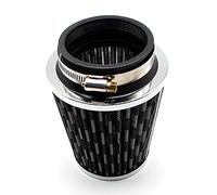 Vuzmode Filtro aria auto Cono aspirazione pulita Cono rotondo ad alto flusso Filtro aria auto Kit induzione Maglia sportiva ad alta potenza Filtro dell'aria abitacolo(76mm Carbon)