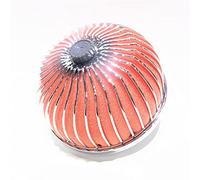 Vuzmode Filtro aria in spugna rossa for uso generale, aspirazione fredda, flusso elevato, filtro respiratorio ad alte prestazioni da 76 mm Filtro aria per auto