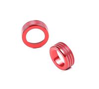 Vuzmode For BMW, MINI, 2014-2022 Interni in lega di alluminio for auto Multimedia Manopola Decorazione Anello Rivestimento Adesivo Pomello del climatizzatore per auto(Rot)