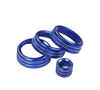 Vuzmode For Land Rover, Discovery Sport 2015-2019 Auto Aria condizionata Manopola Pulsante di controllo volume audio Anello di copertura Pomello del climatizzatore per auto(Blue)