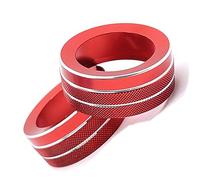 Vuzmode For Mazda, 3 Axela CX-30 Artez 2020-2023 Auto in lega Aria Condizionata Manopola di Regolazione Anello di Copertura Trim Adesivo Accessori Interni Pomello del climatizzatore per auto(Rot)