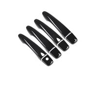 Vuzmode for Nissan, Kicks 2016-2021 Nero Lucido Cromato Copri Maniglia for portiera for Auto Tappo di Chiusura Modanatura Copertura per Maniglia Esterna della portiera dell'auto(Black 2 Buttons)