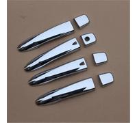 Vuzmode for Nissan, Kicks 2016-2021 Nero Lucido Cromato Copri Maniglia for portiera for Auto Tappo di Chiusura Modanatura Copertura per Maniglia Esterna della portiera dell'auto(Silver 2 Buttons)