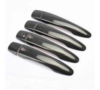 Vuzmode for Renault, Kadjar 2015-2020 Copri Maniglia cromata in Fibra di Carbonio Tappo di Chiusura Trim STAMPAGGIO Copertura per Maniglia Esterna della portiera dell'auto(Black 2 Buttons)