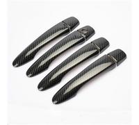 Vuzmode for Renault, Kadjar 2015-2020 Copri Maniglia cromata in Fibra di Carbonio Tappo di Chiusura Trim STAMPAGGIO Copertura per Maniglia Esterna della portiera dell'auto(Black No Button)