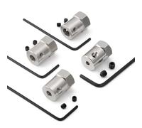 Vuzmode Giunti esagonali in Acciaio Inossidabile da 4 Pezzi con Chiave, for Robot for Auto for Barche RC, for Accessori for connettori esagonali Collegamento Sospensione Auto RC(3mm)