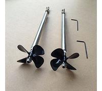 Vuzmode Kit albero motore 1 coppia 4mm eliche CW CCW, for barche Jet RC fai da te P 10/15/20/25/30 cm alberi di trasmissione giunto universale D50 Elica per barca in metallo(10x5cm)