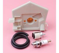 Vuzmode Kit candela filtro aria filtro carburante tubo flessibile linea, for Husqvarna, 51 55, for Rancher, pezzo di ricambio for attrezzo da giardino for motosega 503898101 Tubo flessibile per carbur