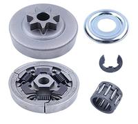 Vuzmode Kit cuscinetto pignone tamburo frizione 3/8" 7T, for motosega STIHL, MS391 MS311 1138 160 2010 W Cuscinetto ad aghi Rondella E-Clip Kit frizione tosaerba