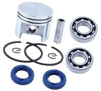 Vuzmode Kit Fasce Elastiche pistone 37mm con paraolio Cuscinetto manovella, for STIIHL, 017 MS170 MS 170 Parti Motosega - Perno 8mm Anello del pistone