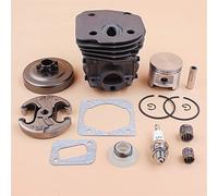 Vuzmode Kit ingranaggio a vite senza fine con cuscinetto a tamburo frizione pistone cilindro 45MM, for Husqvarna, set motore piastre Nikasil 340 345 350 motosega Kit frizione tosaerba