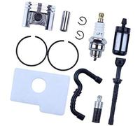 Vuzmode Kit Perno Fascia pistone da 38 mm con Filtro Aria Carburante Olio, for Motosega STIHL 018 MS180 MS 180 con Pezzi di Ricambio for Candele Anello del pistone
