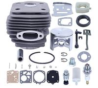 Vuzmode Kit pistone cilindro da 54 mm, for motosega Husqvarna 288XP 181 281 288 503506301 Valvola di decompressione di aspirazione Catena dell'asta dello starter Pistone cilindro motosega