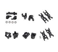 Vuzmode Kit Set Braccio Sospensione Fuso a snodo, for Camion Losi 1/18 Mini-T 2.0 2WD RC Braccio di Sospensione RC(Schwarz)