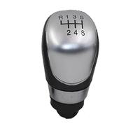 Vuzmode Maniglia dell'interruttore a leva del pomello del cambio in pelle, for Ford, B-Max 2012-2017 Maniglia del cambio manuale 5 6 velocità Copertura della cuffia del cambio(BLACK 6 speed silver)
