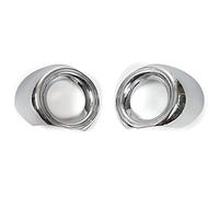 Vuzmode Modanature Auto Testa anteriore Fendinebbia Decorazione Adesivi Copertura Accessori, for Ford, for Mustang, 2015 Up Car Styling ABS Copri lente faro(Chrome)
