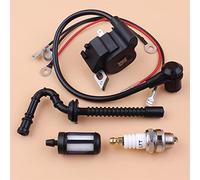 Vuzmode Modulo bobina di accensione Kit tubo flessibile del carburante Kit candela, for STIHL, MS210 MS230 MS250 020 021 023 025 Pezzi di ricambio for motosega 0000400-1306,1123-400-1301 Tubo flessibi