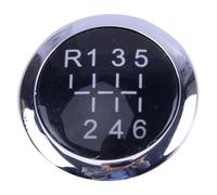 Vuzmode Nero Argento 5 6, for Superb, Pomello del cambio for auto, stemma inerte superiore, for Vauxhall, for Opel, for Astra, H, for Corsa, D 2004-2008 2009 2010 Cappuccio pomello cambio(6)