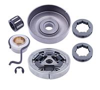 Vuzmode Pignone tamburo frizione da 3/8", for STIHL, MS361 MS440 MS461 MS460 044 046 1128 007 1000 W Ingranaggio a vite senza fine E-Clip Cuscinetto ad aghi Kit frizione tosaerba