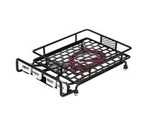 Vuzmode Portapacchi da Tetto Grande, Medio e Piccolo con luci Rotonde/quadrate, for Auto cingolate RC Axial, SCX10 1/10 Portapacchi per modellini di Auto(Large Quadrate 2)