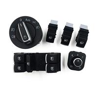 Vuzmode Pulsante interruttore finestrino faro specchietto laterale, for Volkswagen, for VW, CC, for, for Passat B6 B7, for Golf 5 6, for Jetta MK5 Interruttore specchietto laterale(Old style)