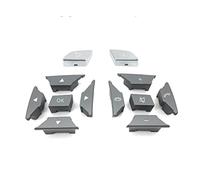 Vuzmode Pulsante sul volante dell'auto, for Benz, CE GLK Classe A W204 X204 W212 W218 W156 W246 Coperchio dell'interruttore di controllo Interruttore al volante(BLACK Light Gray)