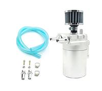 Vuzmode Serbatoio di raccolta dell'olio in alluminio con deflettore, serbatoio filtro dell'aria universale da 300 ml Filtro aria per auto(SILVER)