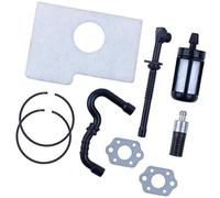 Vuzmode Set guarnizioni Filtro Tubo Olio Carburante Anello pistone da 38 mm, for motoseghe STIHL, MS180 018 MS170 017#11300343002, 11231290900 Anello del pistone