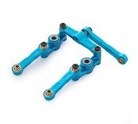 Vuzmode Set sterzo in Lega di Alluminio Albero Motore Osso di Cane Giunto elica Verticale, for Tamiya, for Telaio TT02 1/10 RC su Auto da Strada Collegamento Sospensione Auto RC(Steering Set Blue)
