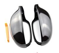Vuzmode Tappo specchietto retrovisore Laterale, for VW, for Passat, B6 R36, for Golf, 5 for Jetta, MK5 ABS Carbon Black Mirror Cover Copertura per specchietto retrovisore Auto(Bright Black)